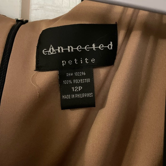 Black with Beige Lining cocktail dress - Picture 3 of 3